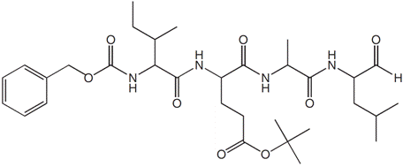 構造図Z-Ile-Glu(OBut)-Ala-Leu-H (aldehyde)