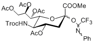 structure of 4,7,8,9-Ac4-Neu5Troc(2→O)-O-C(CF3)=NPh Methyl Ester