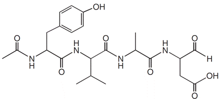 構造図Ac-Tyr-Val-Ala-Asp-H (aldehyde)