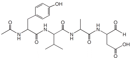 structure of Ac-Tyr-Val-Ala-Asp-H (aldehyde)