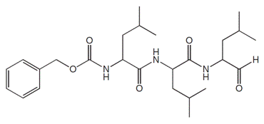 構造図Z-Leu-Leu-Leu-H (aldehyde)