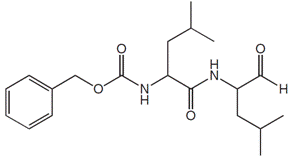 構造図Z-Leu-Leu-H (aldehyde)