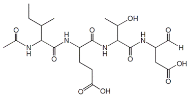 構造図Ac-Ile-Glu-Thr-Asp-H (aldehyde)