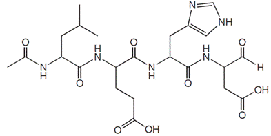 構造図Ac-Leu-Glu-His-Asp-H (aldehyde)