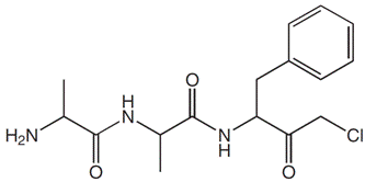 structure of Ala-Ala-Phe-CH2Cl [AAF-CMK]