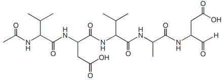 structure of Ac-Val-Asp-Val-Ala-Asp-H (aldehyde)