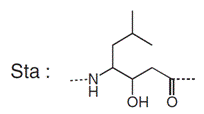 structure of Lys-Thr-Glu-Glu-Ile-Ser-Glu-Val-Asn-Sta-Val-Ala-Glu-Phe